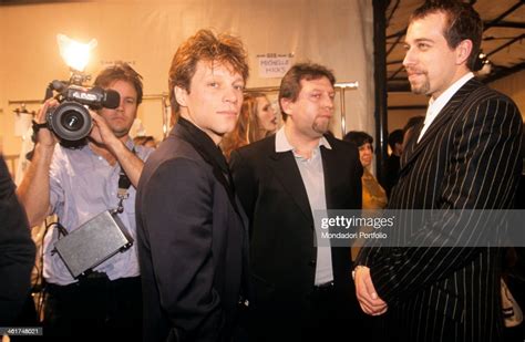 Jon Bon Jovi in the backstage of Versace fashion 